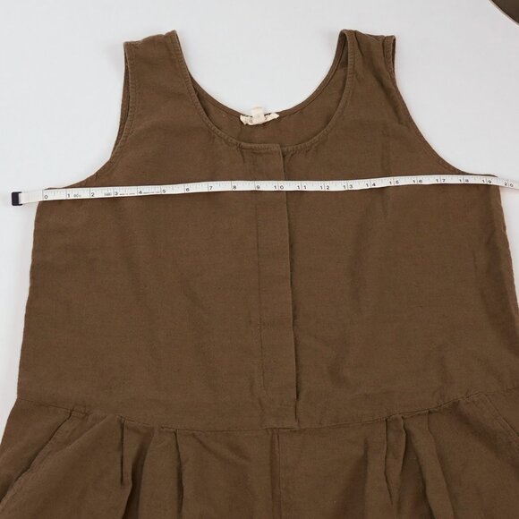 Eileen Fisher System Organic Cotton Crepe Jumpsuit Olive Green - Size Medium - Picture 5 of 6